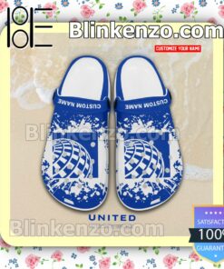 United Airlines Logo Crocs Sandals a