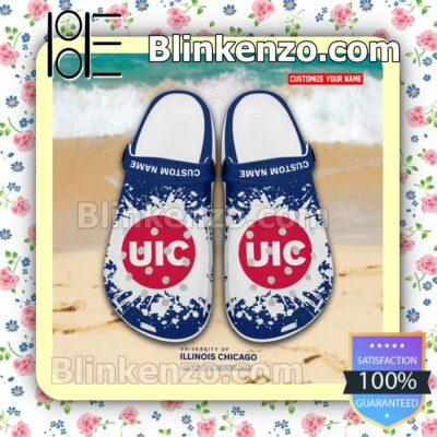 University of Illinois Chicago Personalized Crocs Sandals a