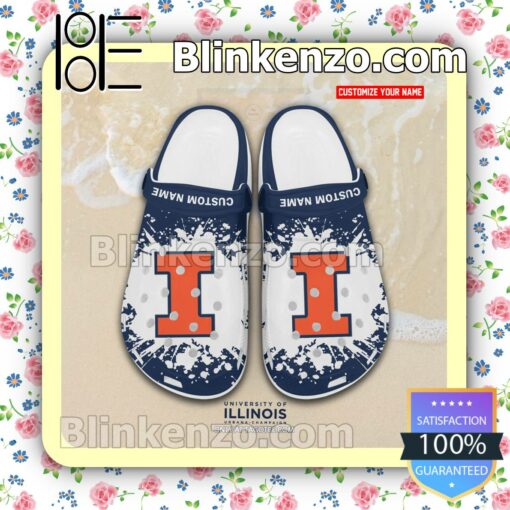 University of Illinois Urbana-Champaign Personalized Crocs Sandals a