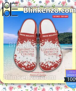 University of the District of Columbia Personalized Crocs Sandals a