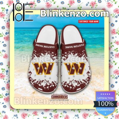 Washington Commanders Logo Crocs Sandals a