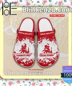 Wei Chuan Dragons Logo Crocs Sandals a