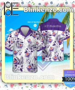 ACF Fiorentina UEFA Beach Aloha Shirt