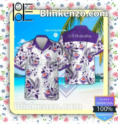 ACF Fiorentina UEFA Beach Aloha Shirt
