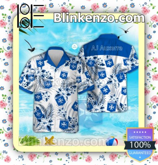 AJ Auxerre UEFA Beach Aloha Shirt