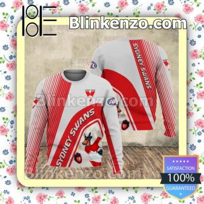 Afl Sydney Swans Football Club Jacket Polo Shirt c