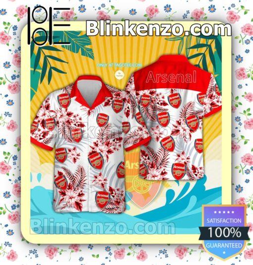 Arsenal UEFA Beach Aloha Shirt
