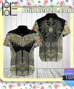 Austria Coat Of Arms Camouflage Jacket Polo Shirt