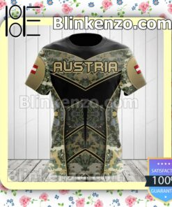 Sale Off Austria Coat Of Arms Camouflage Jacket Polo Shirt