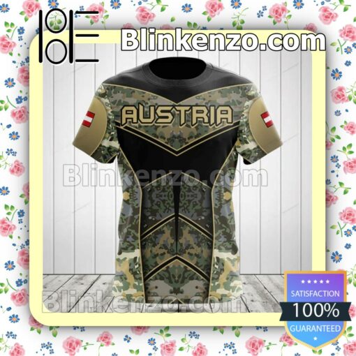 Sale Off Austria Coat Of Arms Camouflage Jacket Polo Shirt