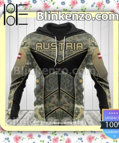 Hot Deal Austria Coat Of Arms Camouflage Jacket Polo Shirt