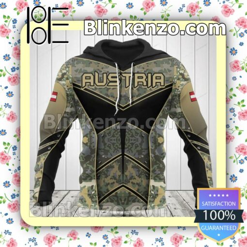 Hot Deal Austria Coat Of Arms Camouflage Jacket Polo Shirt