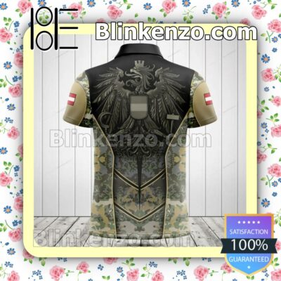 Perfect Austria Coat Of Arms Camouflage Jacket Polo Shirt