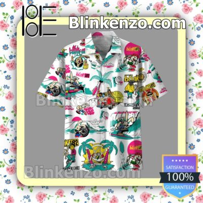 Best Shop Blink 182 Pattern Men Summer Shirt