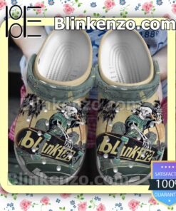 Blink 182 Skull Playing Life Fan Crocs Shoes