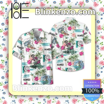 Free Ship Blink 182 Skull Surf Men Summer Shirt