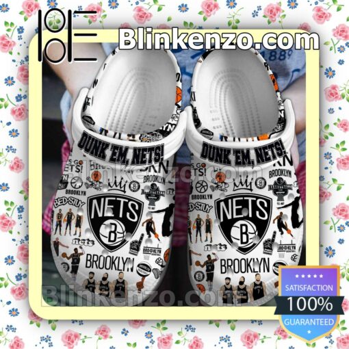 Brooklyn Nets Basketball Crocs Sandals