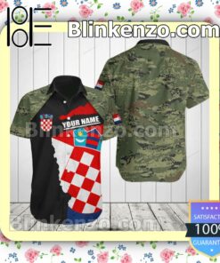 Croatia Coat Of Arms Camouflage Personalized Jacket Polo Shirt