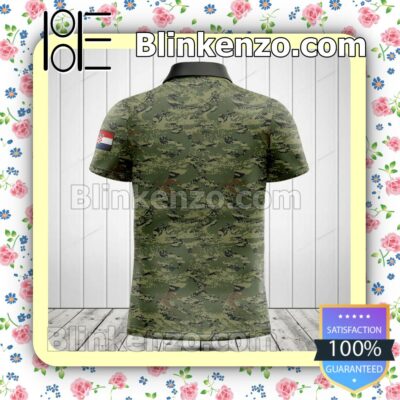 Adult Croatia Coat Of Arms Camouflage Personalized Jacket Polo Shirt