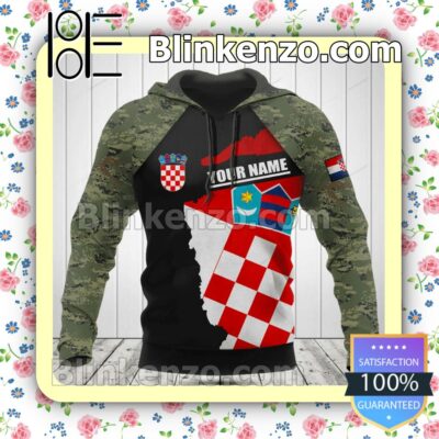 Buy In US Croatia Coat Of Arms Camouflage Personalized Jacket Polo Shirt