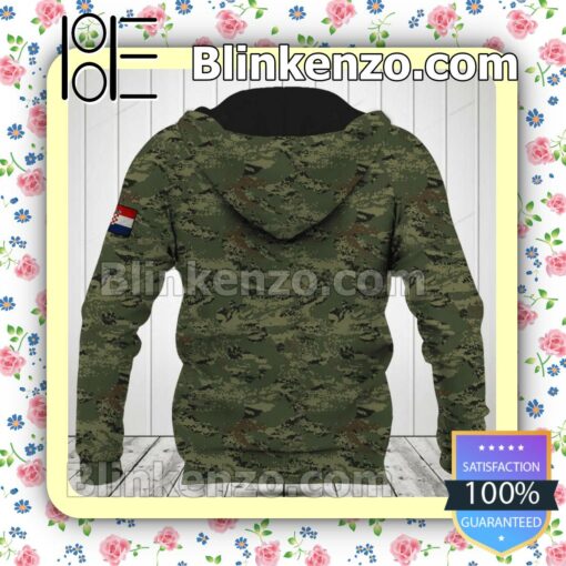 Top Rated Croatia Coat Of Arms Camouflage Personalized Jacket Polo Shirt
