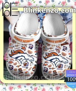 Denver Broncos Pattern Women Crocs Clogs