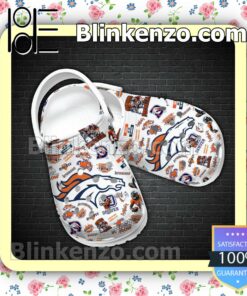 Nice Denver Broncos Pattern Women Crocs Clogs