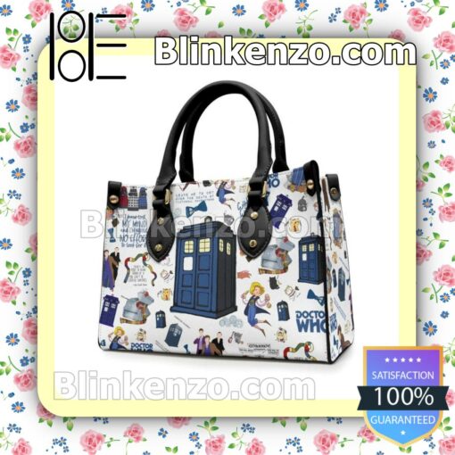 Father's Day Gift Doctor Who Pattern Leather Bag