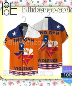 End Gun Violence Texas Flag Map Men Summer Shirt