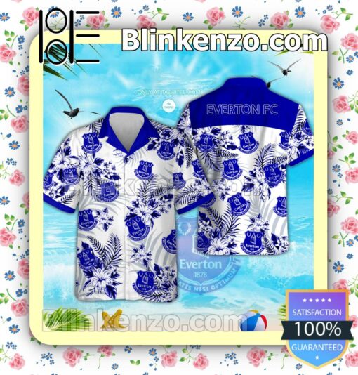 Everton Football Club UEFA Beach Aloha Shirt