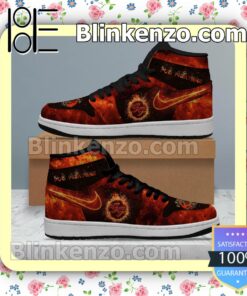 Foo Fighters Band Logo Red Abstract Nike Men's Basketball Shoes