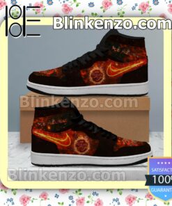 Foo Fighters Band Logo Red Abstract Nike Men's Basketball Shoes a