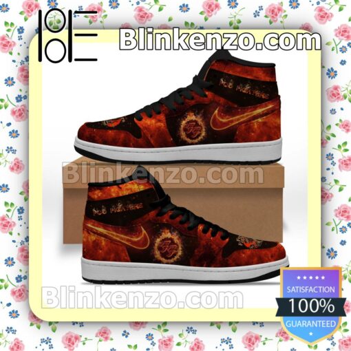 Foo Fighters Band Logo Red Abstract Nike Men's Basketball Shoes b