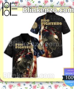 Foo Fighters Eagle American Flag Men Summer Shirt