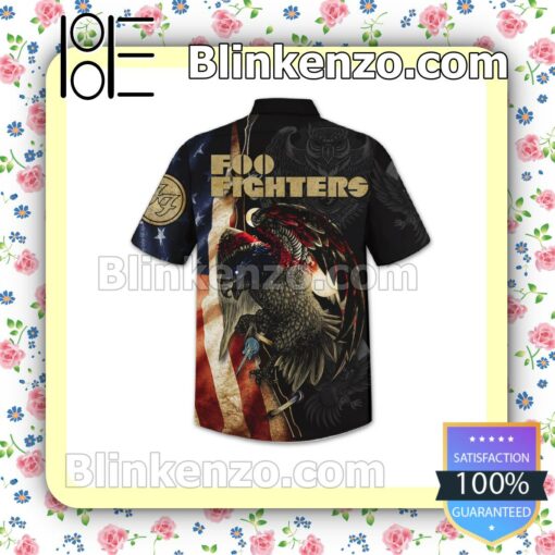 Foo Fighters Eagle American Flag Men Summer Shirt a