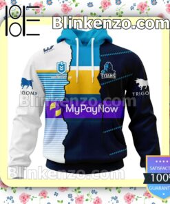 Gold Coast Titans Nrl Mypaynow Pullover Jacket Sweatpants Set a