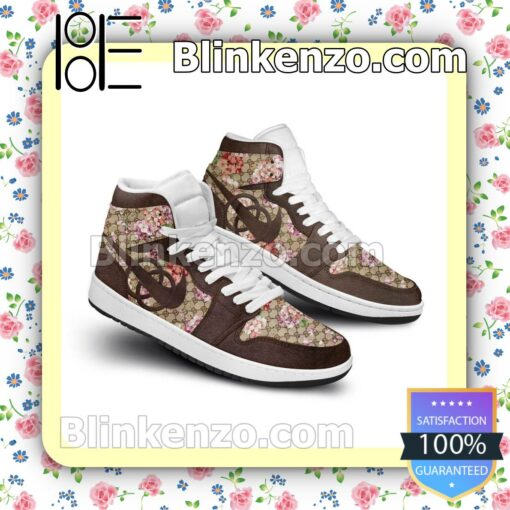 Gucci Flower Nike Men's Basketball Shoes b