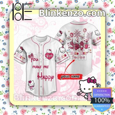 Hello Kitty You Make Me Happy Personalized Hip Hop Jerseys