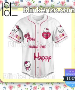 Perfect Hello Kitty You Make Me Happy Personalized Hip Hop Jerseys