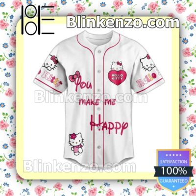 Perfect Hello Kitty You Make Me Happy Personalized Hip Hop Jerseys