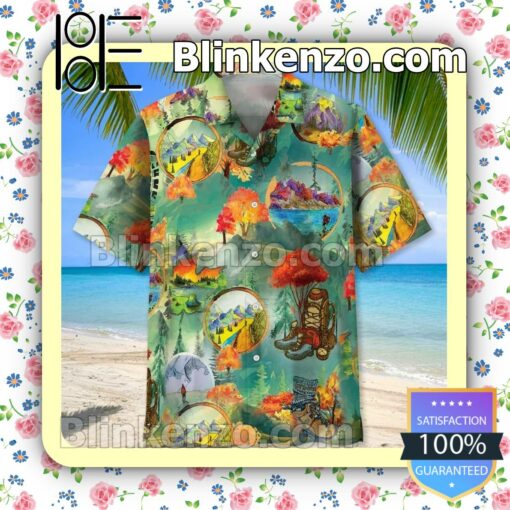 Hiking Vintage Colorful Men Summer Shirt