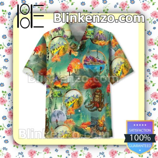 Beautiful Hiking Vintage Colorful Men Summer Shirt