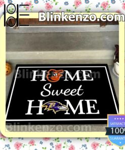 Home Sweet Home Baltimore Orioles And Baltimore Ravens Entryway Mats