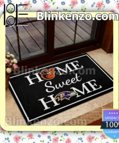 Funny Tee Home Sweet Home Baltimore Orioles And Baltimore Ravens Entryway Mats