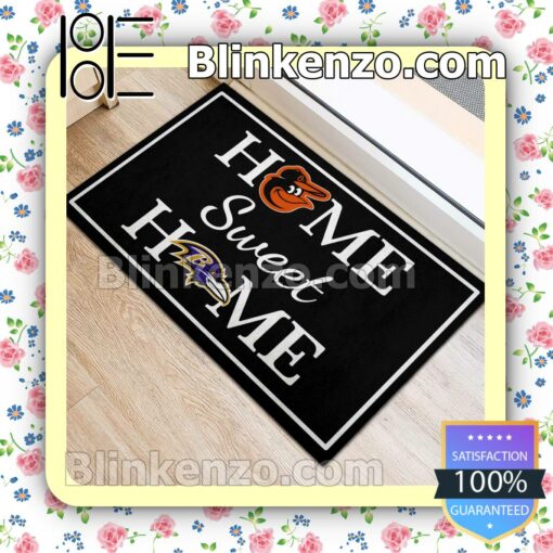 Only For Fan Home Sweet Home Baltimore Orioles And Baltimore Ravens Entryway Mats