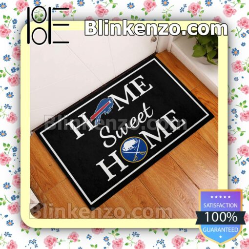 Awesome Home Sweet Home Buffalo Bills And Buffalo Sabres Entryway Mats