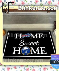 3D Home Sweet Home Buffalo Bills And Buffalo Sabres Entryway Mats