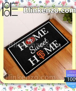 Fast Shipping Home Sweet Home San Francisco 49ers And San Francisco Giants Entryway Mats