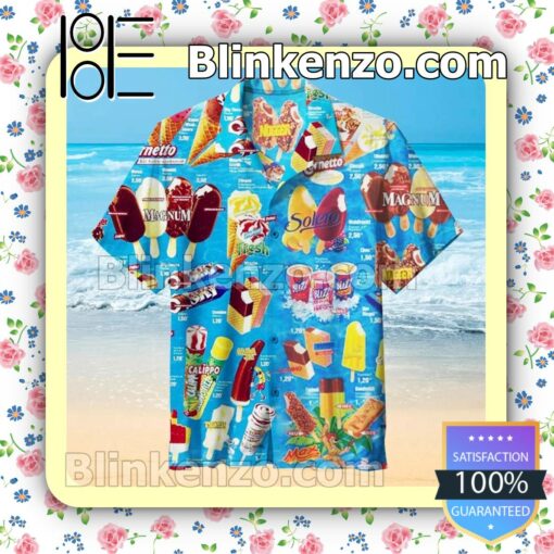 Ice Cream Unisex Men Summer Shirt