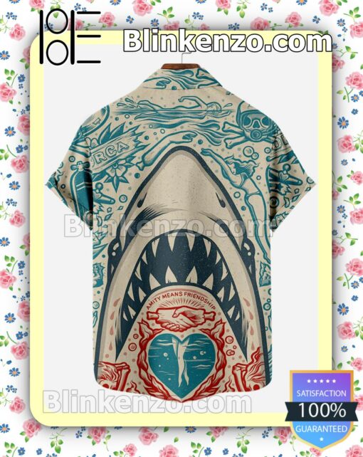 Drop Shipping Jaws By Dave Quiggle Men Summer Shirt